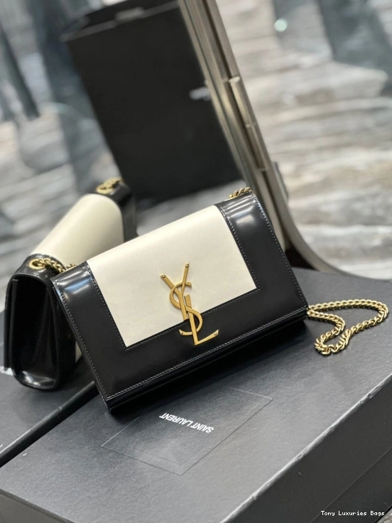 Tony Luxuries leather shoulder small Kate bag two-tone YSL 0803